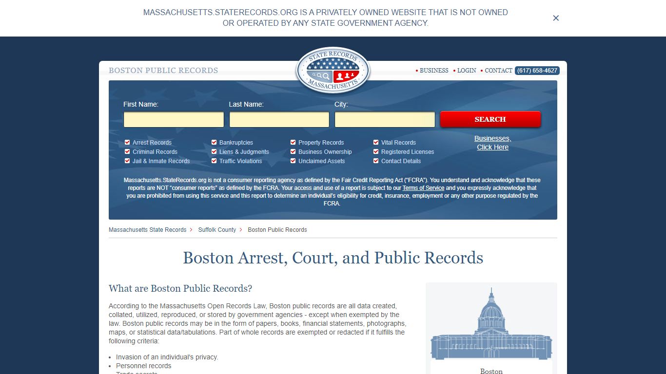 Boston Arrest and Public Records | Massachusetts.StateRecords.org